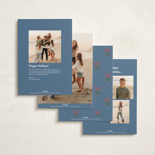 This is a russian blue non photo holiday cards with standard by Ani Somi called merry catmas printing on signature in standard