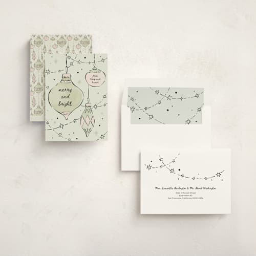 This is a mistletoe non photo holiday cards with standard by Zove Ahhh called doodle the season printing on signature in standard