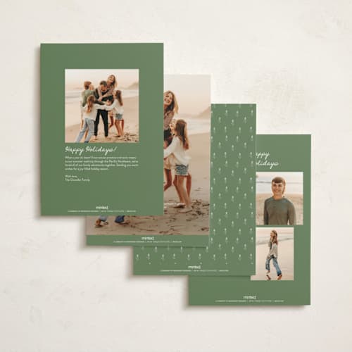 This is a candied apple non photo holiday cards with standard by Kareliz Studio called carnationspattern printing on signature in standard