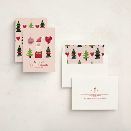 This is a gumdrop non photo holiday cards with standard by Michelle Harrick called nordic christmas printing on signature in standard
