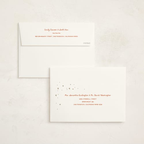 This is a persimmon non photo holiday cards with standard by Leah Bisch called counting the days printing on signature in standard