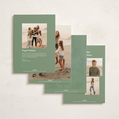 This is a vanilla non photo holiday cards with standard by Jennifer Wick called tis the season printing on signature in standard