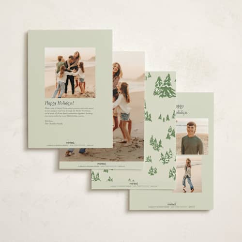 This is a jade non photo holiday cards with standard by Vera Lim called snow dogs printing on signature in standard