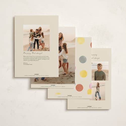This is a party non photo holiday cards with standard by Pixel and Hank called new year stars printing on signature in standard