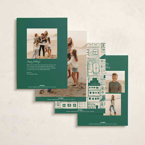 This is a elf shoes non photo holiday cards with standard by Teju Reval called festive home printing on signature in standard