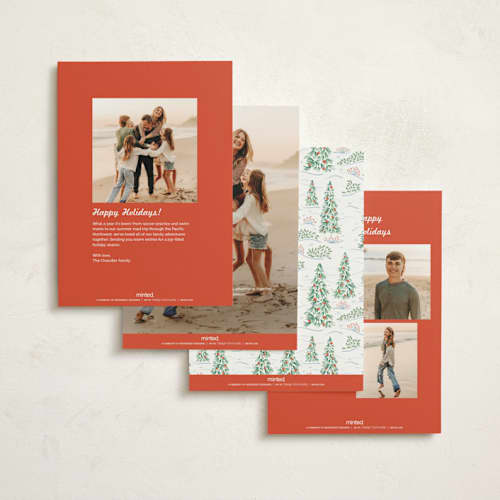 This is a evergreen non photo holiday cards with standard by Paper Sun Studio called moving along printing on signature in standard