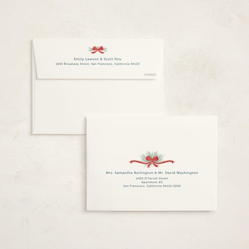 This is a pomegranate non photo holiday cards with standard by Paper Sun Studio called moving along printing on signature in standard