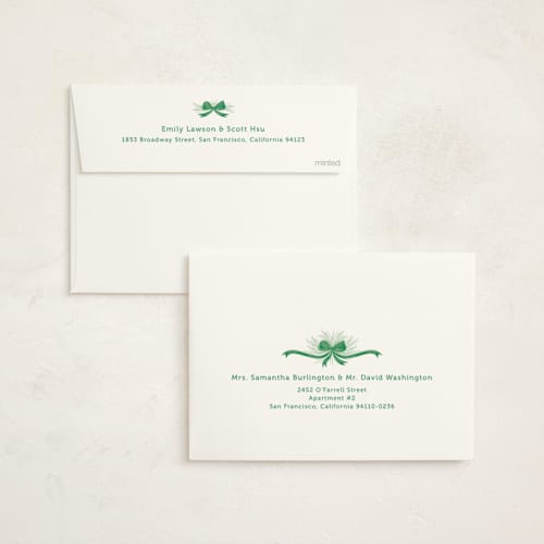 This is a evergreen non photo holiday cards with standard by Paper Sun Studio called moving along printing on signature in standard