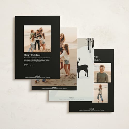 This is a coal non photo holiday cards with standard by itsjensworld called all is calm printing on signature in standard
