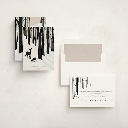 This is a coal non photo holiday cards with standard by itsjensworld called all is calm printing on signature in standard
