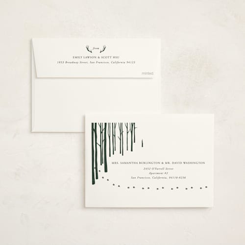 This is a spruce non photo holiday cards with standard by itsjensworld called all is calm printing on signature in standard
