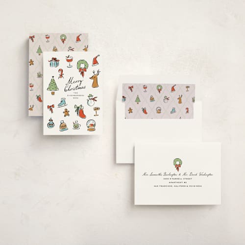 This is a mist non photo holiday cards with standard by chocomocacino called glögi printing on signature in standard