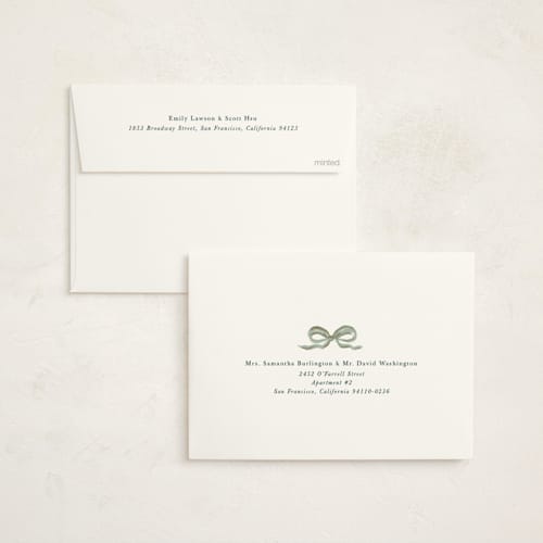 This is a sage non photo holiday cards with standard by Lori Wemple called merry christmas tree printing on signature in standard