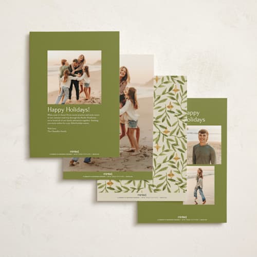 This is a cream non photo holiday cards with standard by Amy Kross called finding the light printing on signature in standard