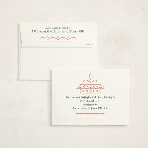 This is a fog non photo holiday cards with standard by Leia Matt called howdy holidays boots printing on signature in standard