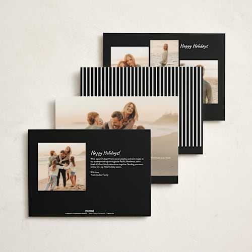 This is a coal non photo holiday cards with standard by Erika Firm called california doves printing on signature in standard