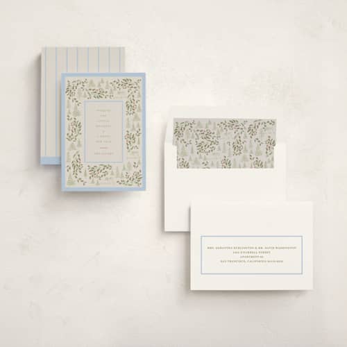 This is a frost non photo holiday cards with standard by Baumbirdy called village frame printing on signature in standard