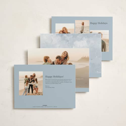 This is a wintermint non photo holiday cards with standard by Lindsay Megahed called wonderful time printing on signature in standard