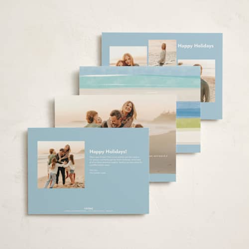 This is a pool non photo holiday cards with standard by Annie Montgomery called coastal greetings printing on signature in standard