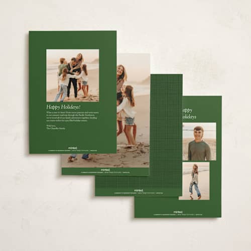 This is a evergreen non photo holiday cards with standard by Erin L. Wilson called roland park printing on signature in standard