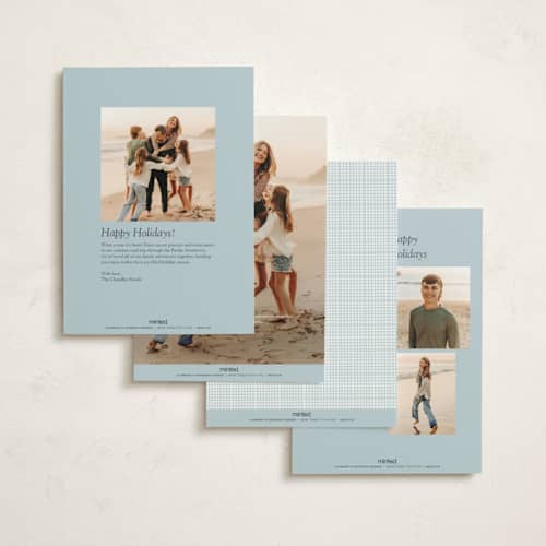 This is a powder non photo holiday cards with standard by Erin L. Wilson called roland park printing on signature in standard