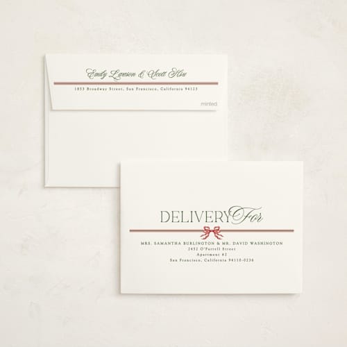 This is a evergreen non photo holiday cards with standard by Erin L. Wilson called roland park printing on signature in standard