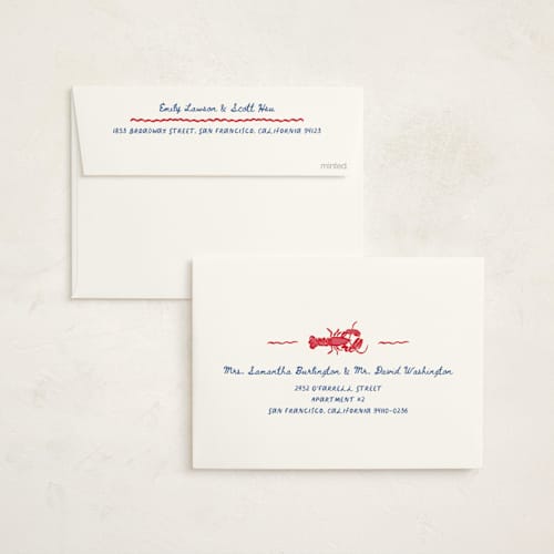 This is a cerulean non photo holiday cards with standard by Jenna Holcomb called seas printing on signature in standard