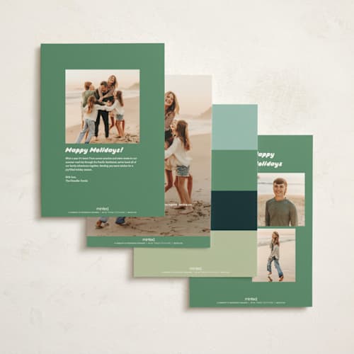 This is a winterfresh non photo holiday cards with standard by Ani Somi called cheerful greetings printing on signature in standard