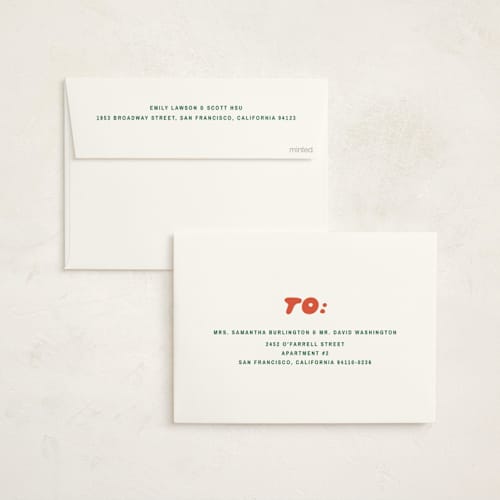 This is a retro non photo holiday cards with standard by Ani Somi called cheerful greetings printing on signature in standard