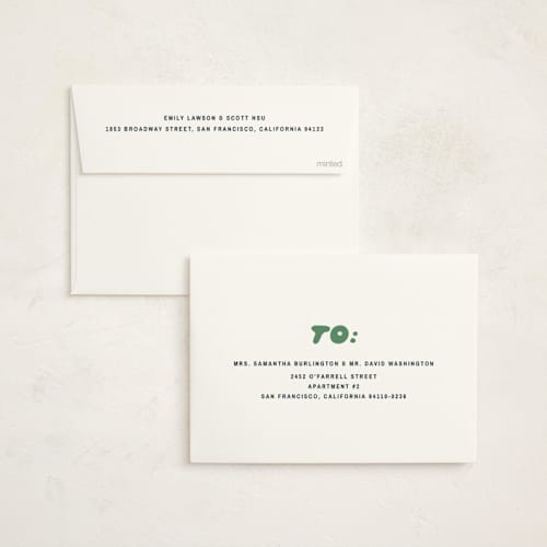 This is a winterfresh non photo holiday cards with standard by Ani Somi called cheerful greetings printing on signature in standard