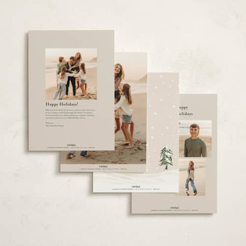 This is a flamingo non photo holiday cards with standard by Jackie Crawford called new home holiday house printing on signature in standard