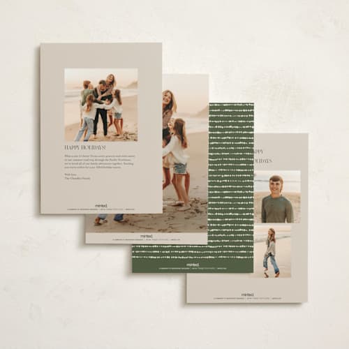 This is a eggnog non photo holiday cards with standard by Leah Bisch called festive tree printing on signature in standard
