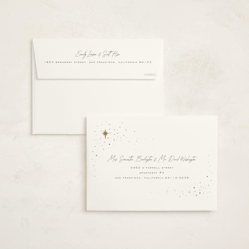 This is a eggnog non photo holiday cards with standard by Leah Bisch called festive tree printing on signature in standard