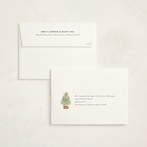 This is a caspian non photo holiday cards with standard by chocomocacino called dengaku printing on signature in standard