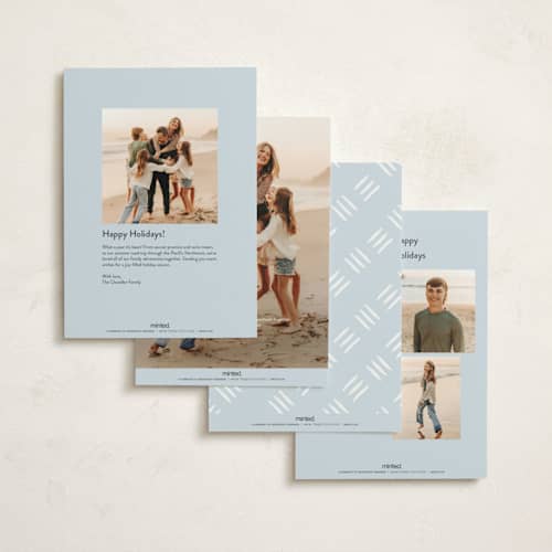 This is a frost non photo holiday cards with standard by Nicole Walsh called snowy forest printing on signature in standard