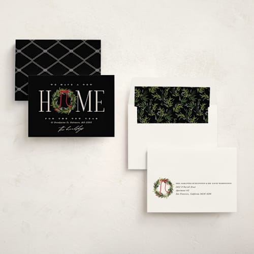 This is a cinder non photo holiday cards with standard by Erin L. Wilson called classic home printing on signature in standard