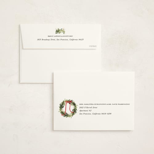 This is a cinder non photo holiday cards with standard by Erin L. Wilson called classic home printing on signature in standard