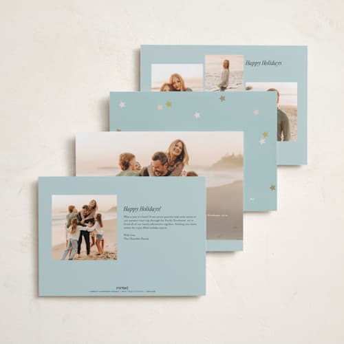 This is a frost new year photo cards with standard by Ani Somi called shiny star printing on recycled smooth signature in standard