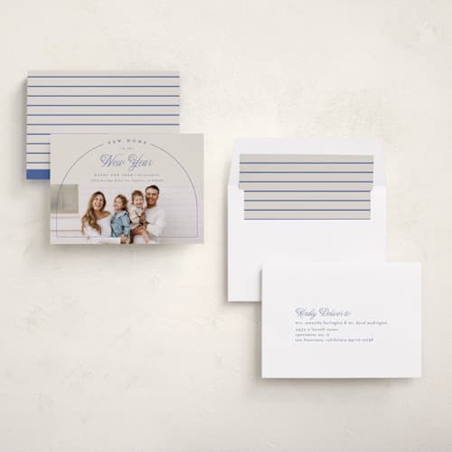 This is a midnight new year photo cards with standard by Alexandra Cohn called regency printing on recycled smooth signature in standard
