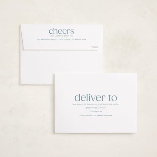 This is a ice new year photo cards with standard by Owl and Toad called cheers to new printing on recycled smooth signature in standard