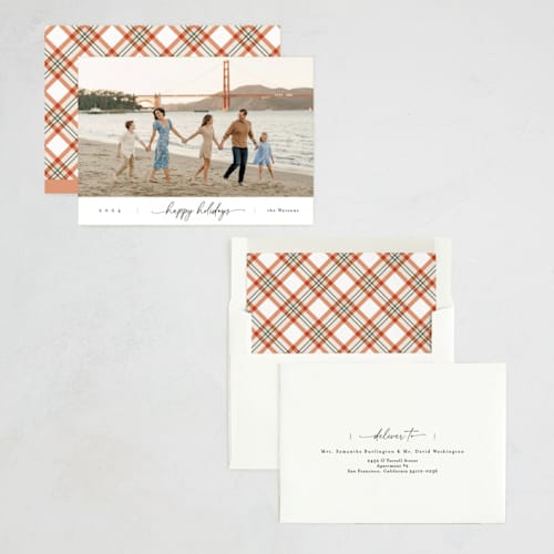 This is a winter new year photo cards with standard by Christy Hy Lee called together printing on recycled smooth signature in standard
