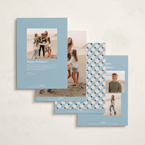 This is a cocoa new year photo cards with standard by Olivia Raufman called dalton printing on recycled smooth signature in standard