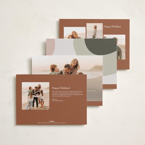 This is a pepper new year photo cards with standard by Bramble Studio called a glimpsed year printing on recycled smooth signature in standard