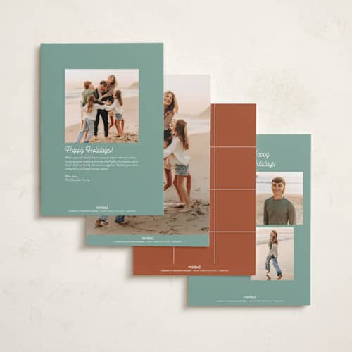 This is a retro new year photo cards with standard by elithing called year in review printing on recycled smooth signature in standard