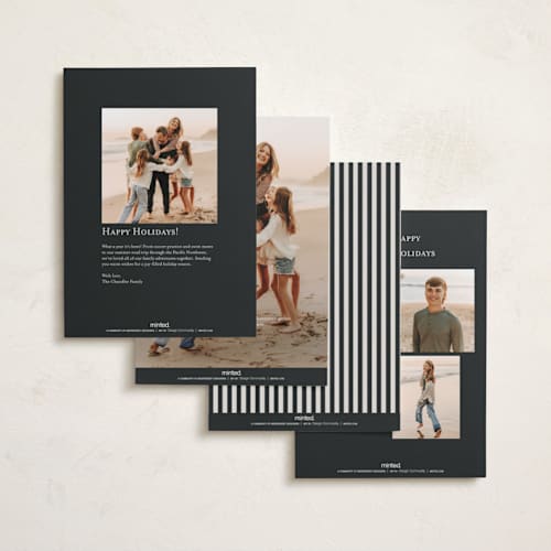 This is a midnight new year photo cards with standard by Kristie Kern called portofino printing on recycled smooth signature in standard