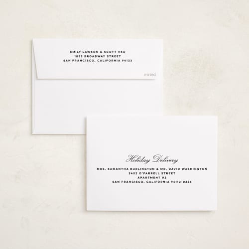 This is a midnight new year photo cards with standard by Kristie Kern called portofino printing on recycled smooth signature in standard