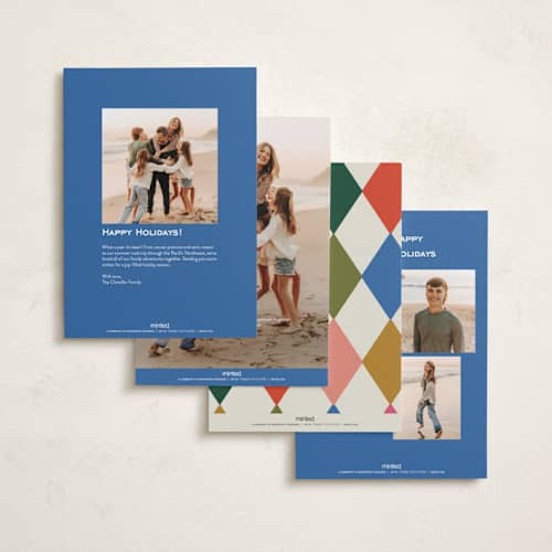 This is a confetti new year photo cards with standard by Jennifer Lew called stars & sun printing on recycled smooth signature in standard