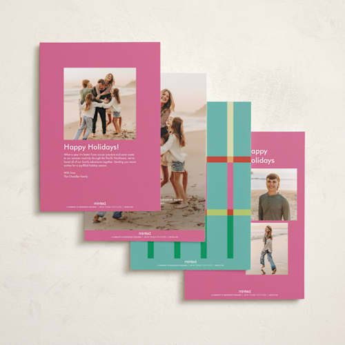 This is a gumdrop new year photo cards with standard by Morgan Kendall called color coded printing on recycled smooth signature in standard