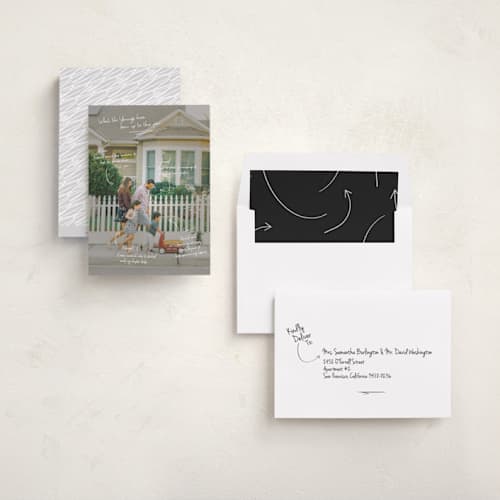 This is a snow new year photo cards with standard by Kennedi Shaw called update printing on recycled smooth signature in standard
