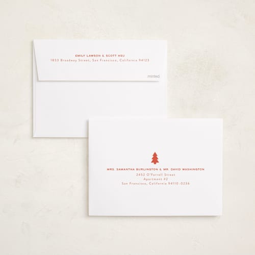 This is a cardinal new year photo cards with standard by Alethea and Ruth called basics printing on recycled smooth signature in standard